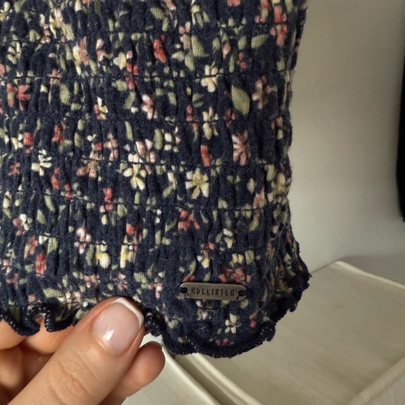 Hollister Navy Floral Smocked Tank Top - Picture 2 of 3